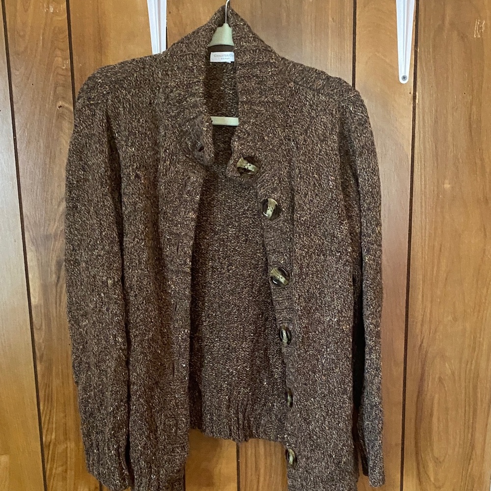 Charter Club Brown Cardigan Sweater